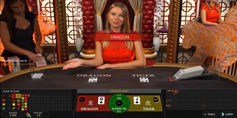 Rồng Hổ tại SHBET có giao diện phòng chơi chân thực